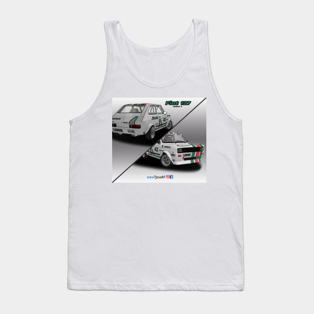 Fiat 127 Group 2 42 Tank Top by PjesusArt